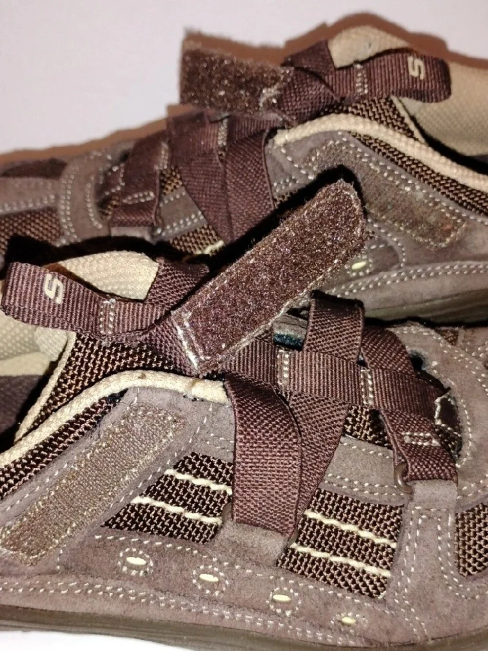 P-036 Skechers Women's Brown and Tan with Intuition Strap